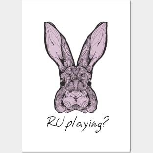 Rabbits RU Playing 2 Posters and Art